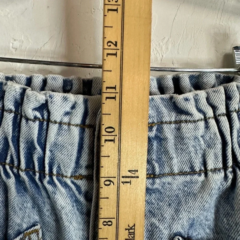 Zara Girls 10 Mom High Rise Straight Leg Jeans Light Wash